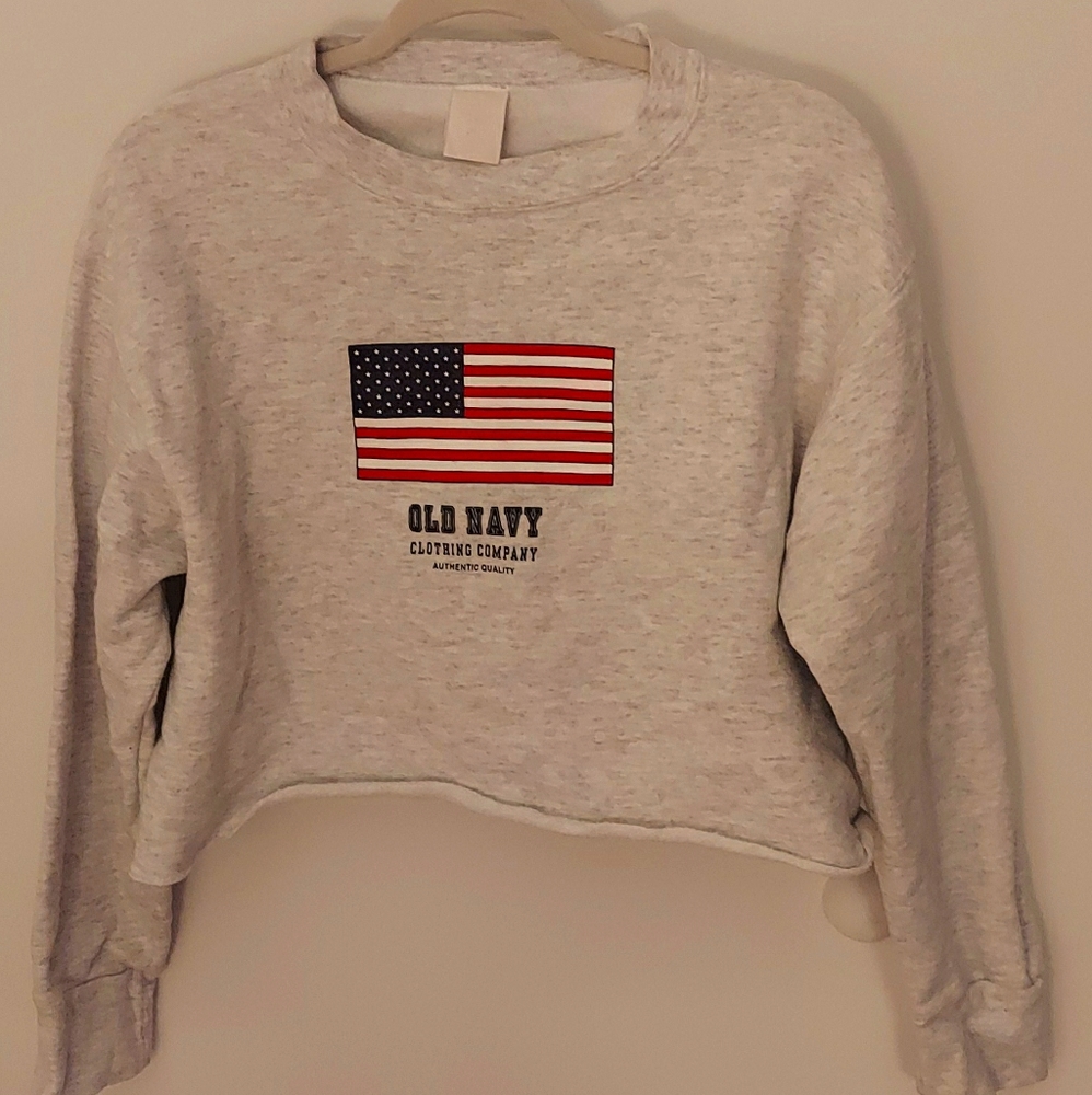 Vintage cropped graphic sweatshirt
